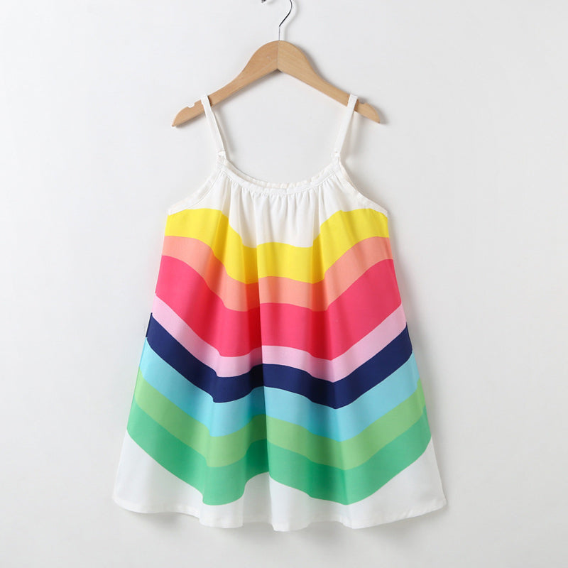 Girl Colorful Striped Cami Dress