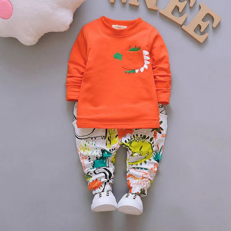 3 Piece Unisex Toddler Printed Hooded Sweatshirt and Pants